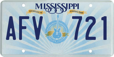 MS license plate AFV721
