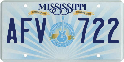MS license plate AFV722