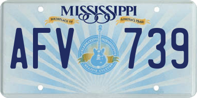 MS license plate AFV739