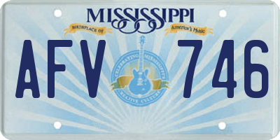 MS license plate AFV746