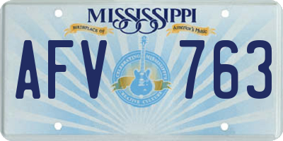 MS license plate AFV763