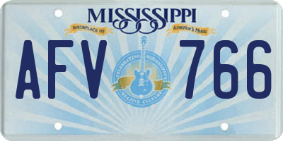 MS license plate AFV766