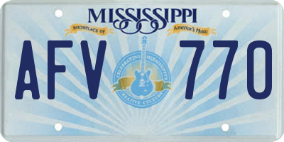 MS license plate AFV770