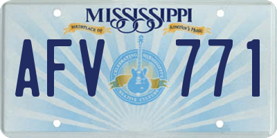 MS license plate AFV771