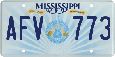 MS license plate AFV773