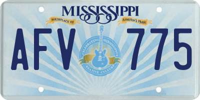 MS license plate AFV775