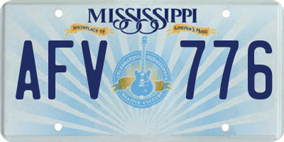 MS license plate AFV776