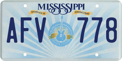 MS license plate AFV778