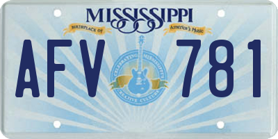 MS license plate AFV781