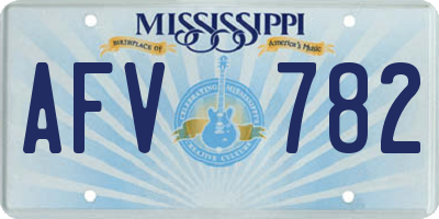 MS license plate AFV782