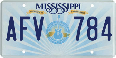 MS license plate AFV784