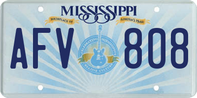 MS license plate AFV808