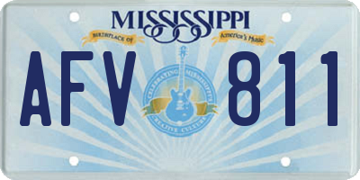 MS license plate AFV811