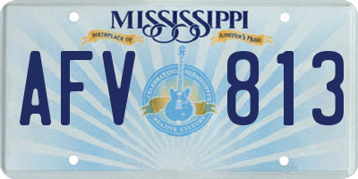 MS license plate AFV813