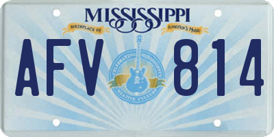 MS license plate AFV814
