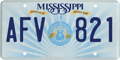 MS license plate AFV821