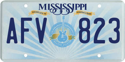 MS license plate AFV823