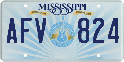 MS license plate AFV824