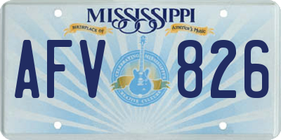 MS license plate AFV826