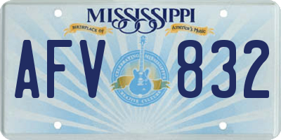 MS license plate AFV832