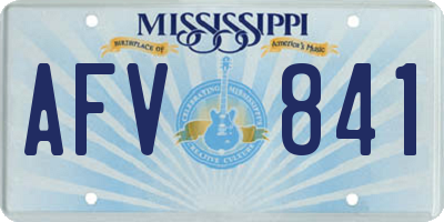 MS license plate AFV841
