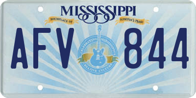 MS license plate AFV844