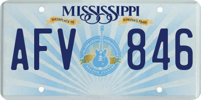 MS license plate AFV846