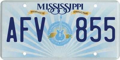 MS license plate AFV855