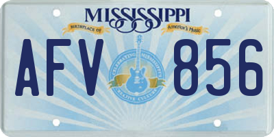 MS license plate AFV856