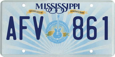 MS license plate AFV861
