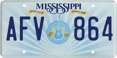 MS license plate AFV864