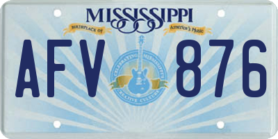 MS license plate AFV876