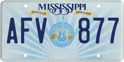 MS license plate AFV877