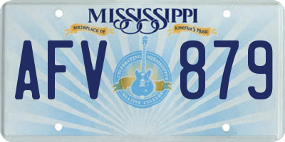 MS license plate AFV879