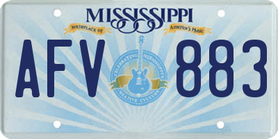 MS license plate AFV883