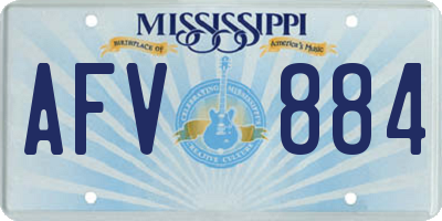 MS license plate AFV884