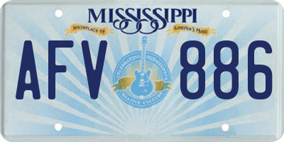 MS license plate AFV886