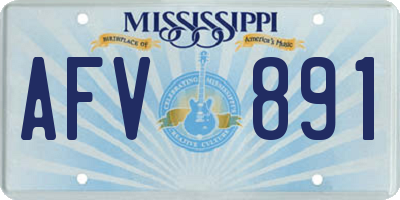 MS license plate AFV891