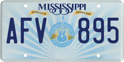 MS license plate AFV895