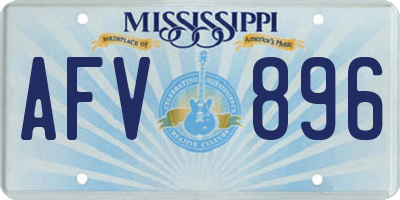 MS license plate AFV896