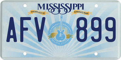 MS license plate AFV899