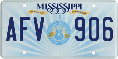 MS license plate AFV906