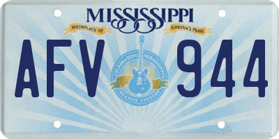 MS license plate AFV944