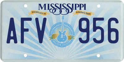 MS license plate AFV956
