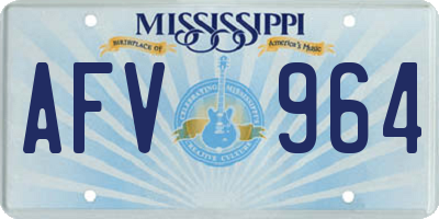 MS license plate AFV964