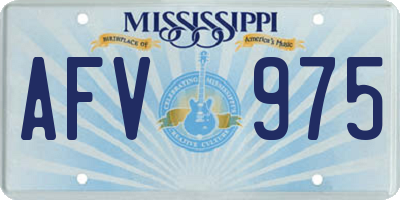 MS license plate AFV975