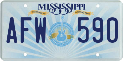 MS license plate AFW590