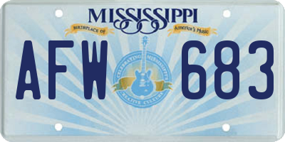 MS license plate AFW683