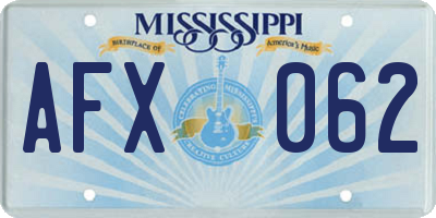 MS license plate AFX062