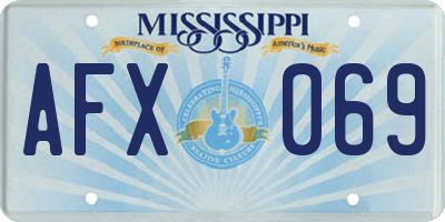 MS license plate AFX069